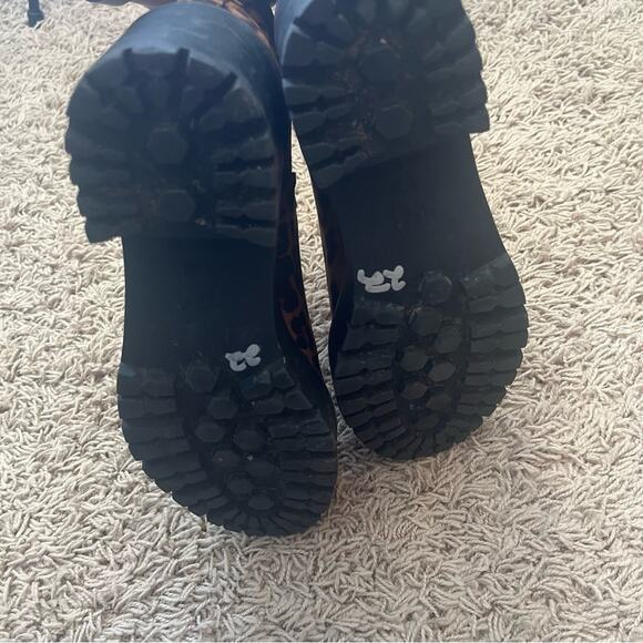 New Look Cheetah Print Ankle Block Heal Boot Size 5 / 38 - Picture 4 of 6